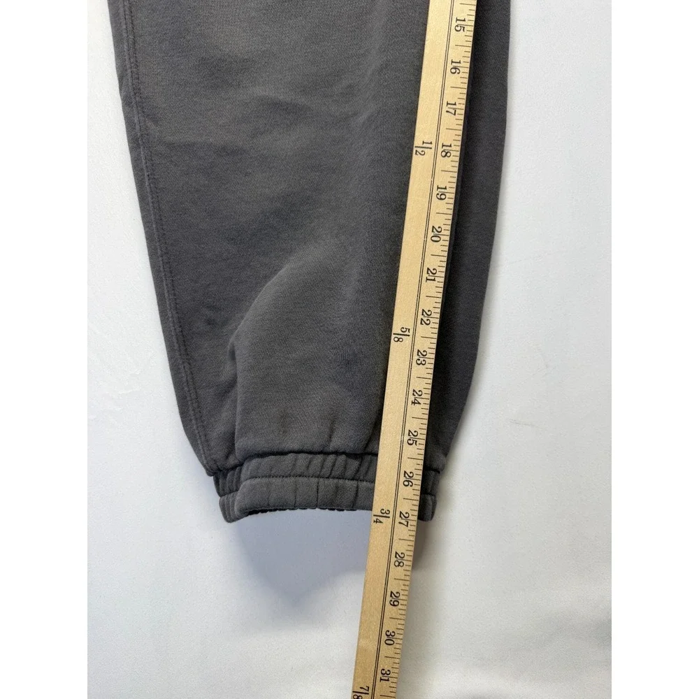 Zara Sweatpants Men Large Gray Cotton Fleece Lined Tapered Leg Drawstring Jogger